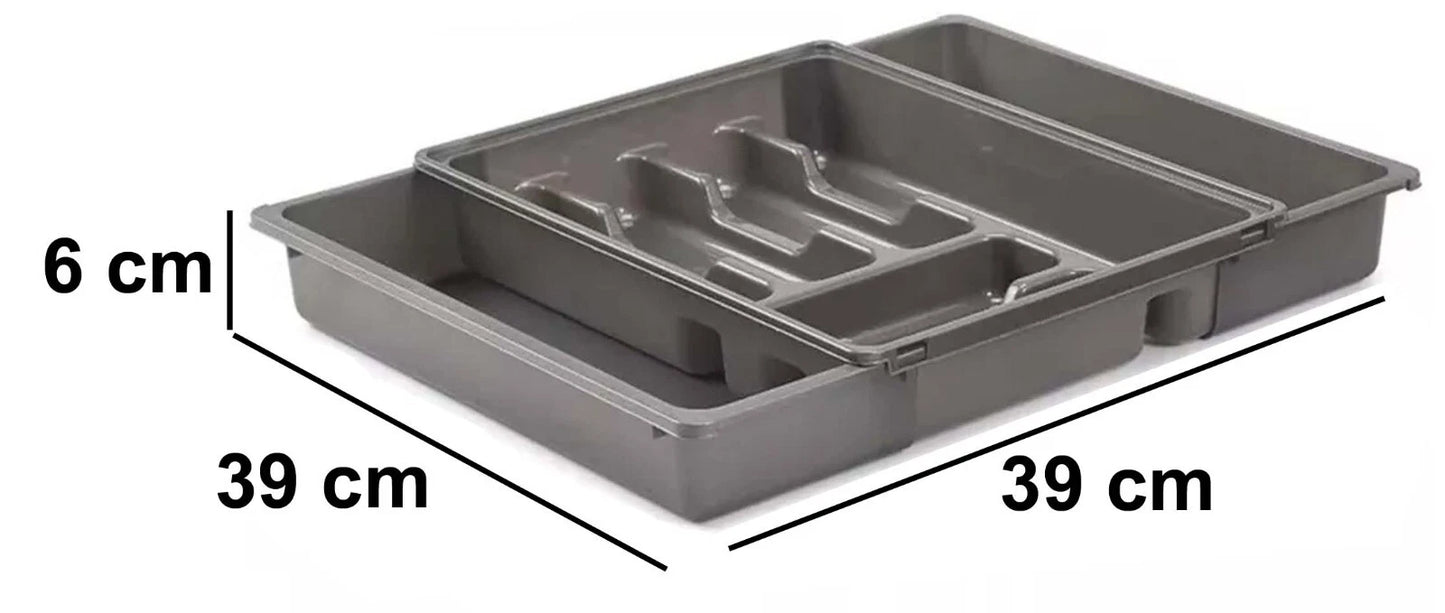 Expandable Adjustable Tray 9 Compartments Utensils Cutlery Tidy Drawer Organiser