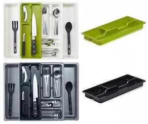 Expandable Adjustable Tray 9 Compartments Utensils Cutlery Tidy Drawer Organiser