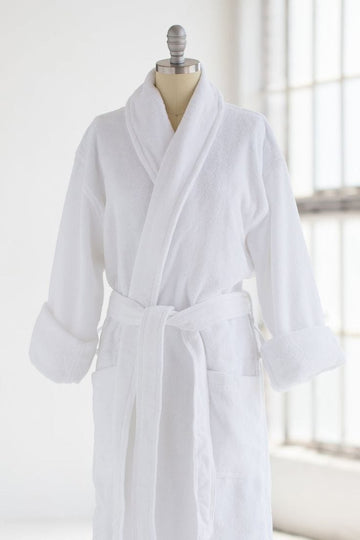 Luxurious White Unisex Terry Bathrobe | Sizes Small to Extra Large