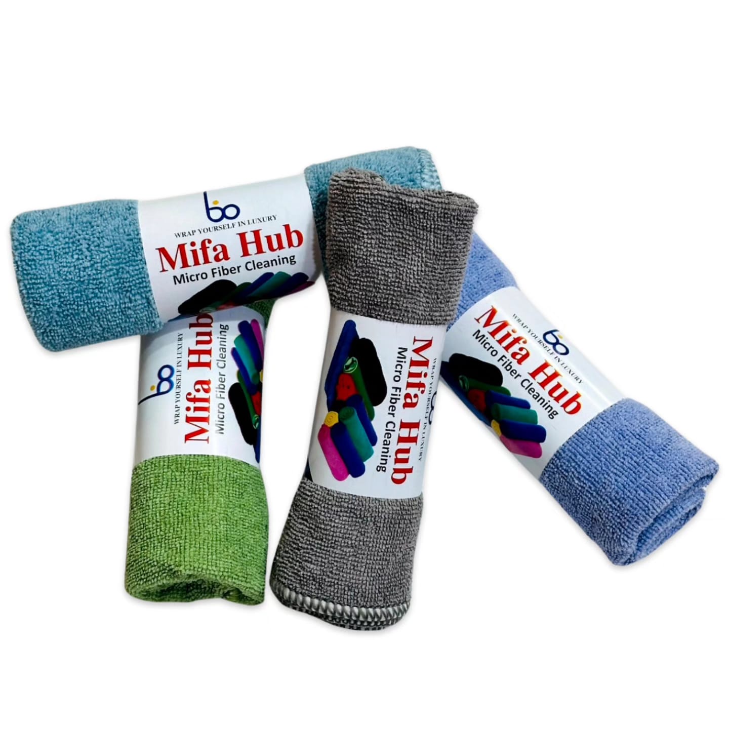 Microfiber Cleaning Cloth Pack of 4 | Multipurpose Household Cleaning | Mifa Hub