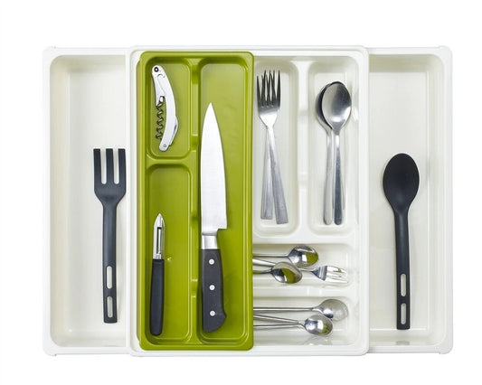 Expandable Adjustable Tray 9 Compartments Utensils Cutlery Tidy Drawer Organiser